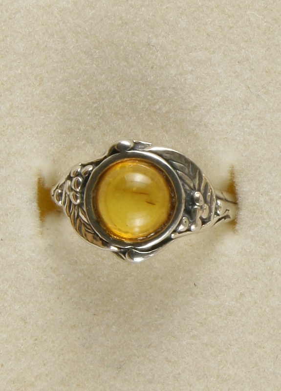 Amber, Ring, Silver 925