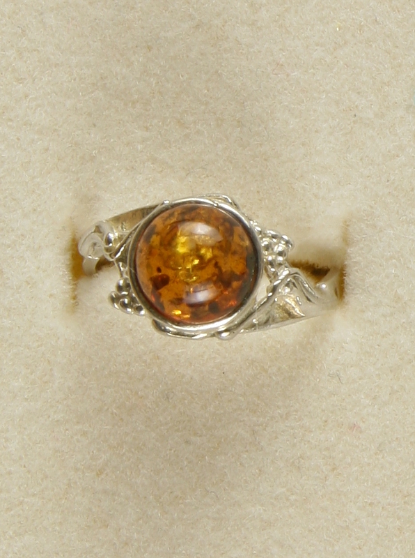 Amber, Ring, Silver 925