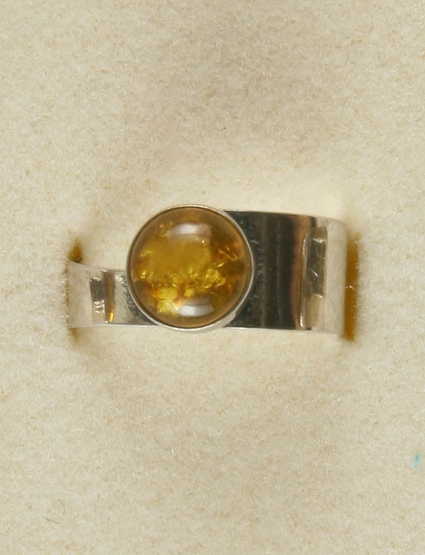 Amber, Ring, Silver 925