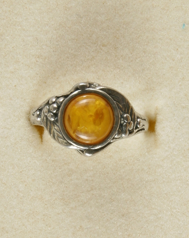 Amber, Ring, Silver 925