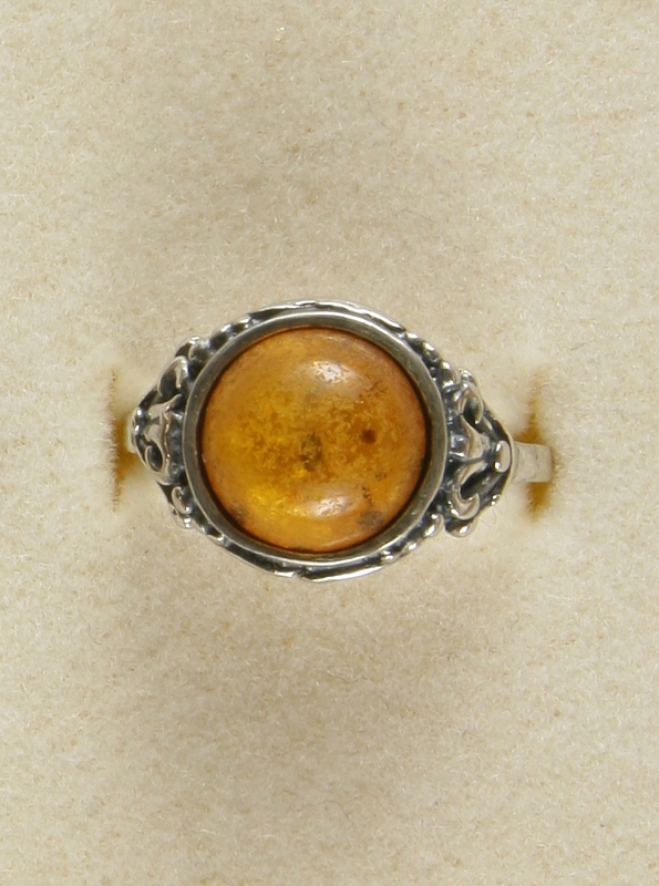 Amber, Ring, Silver 925