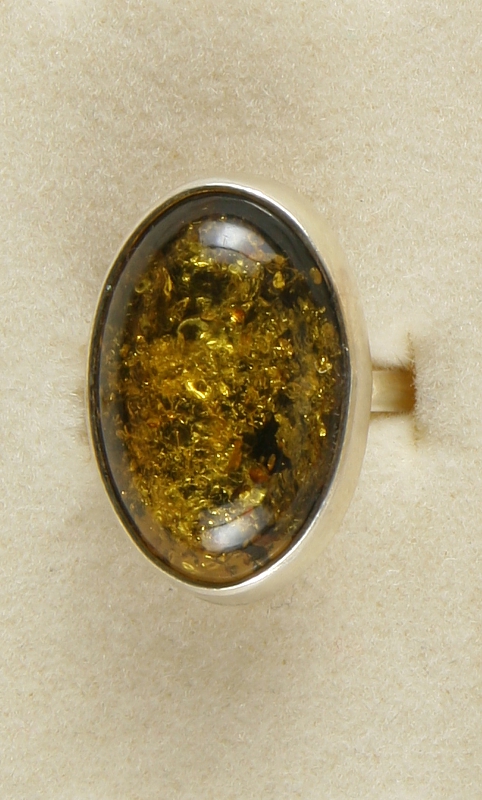 Amber, Ring, Silver 925