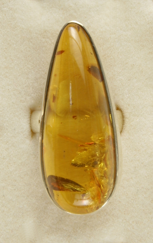 Amber, Ring, Silver 925