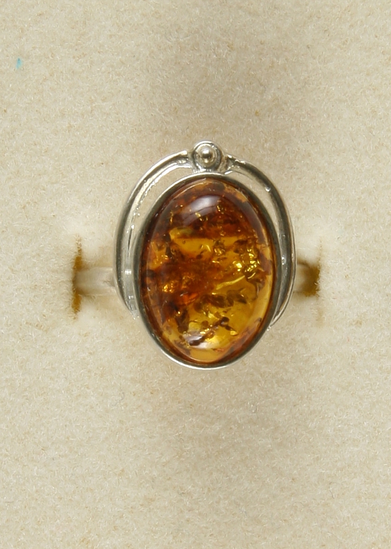 Amber, Ring, Silver 925