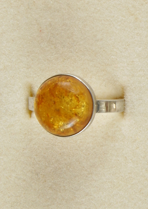 Amber, Ring, Silver 925