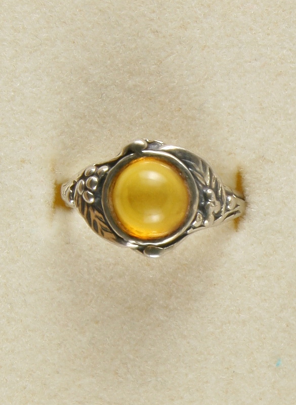 Amber, Ring, Silver 925