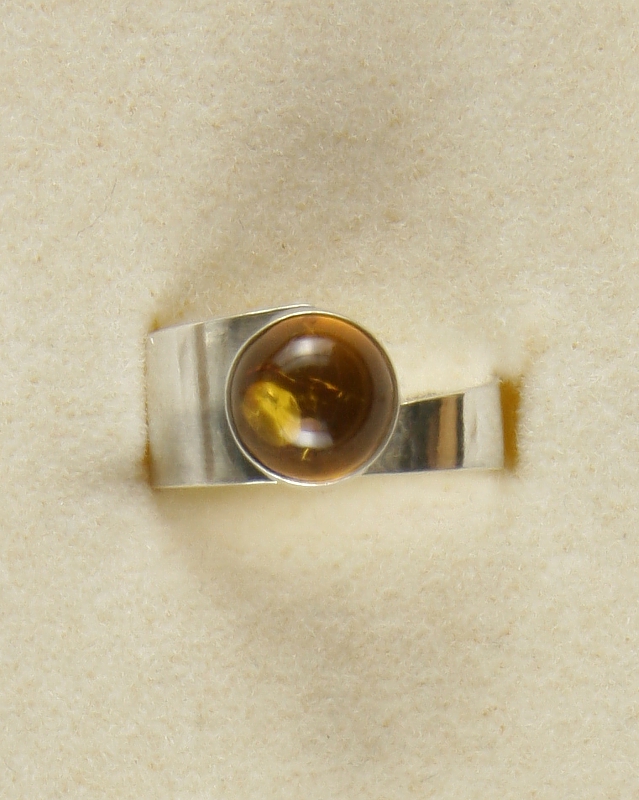 Amber, Ring, Silver 925