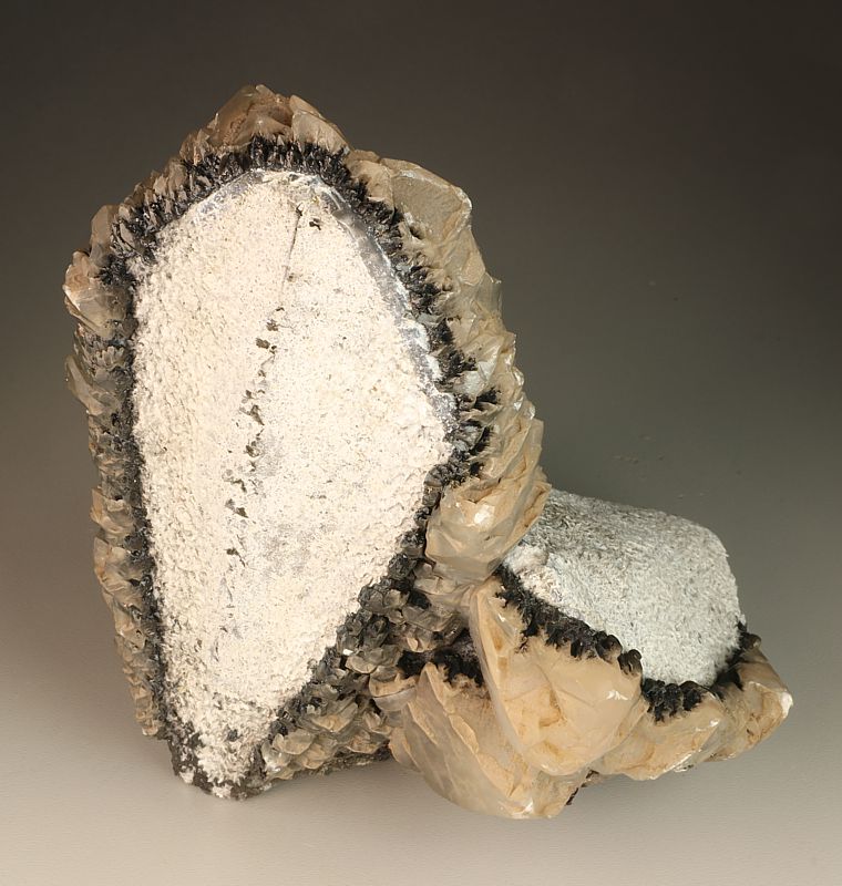 Calcite, Palygorskite, Romanèchite