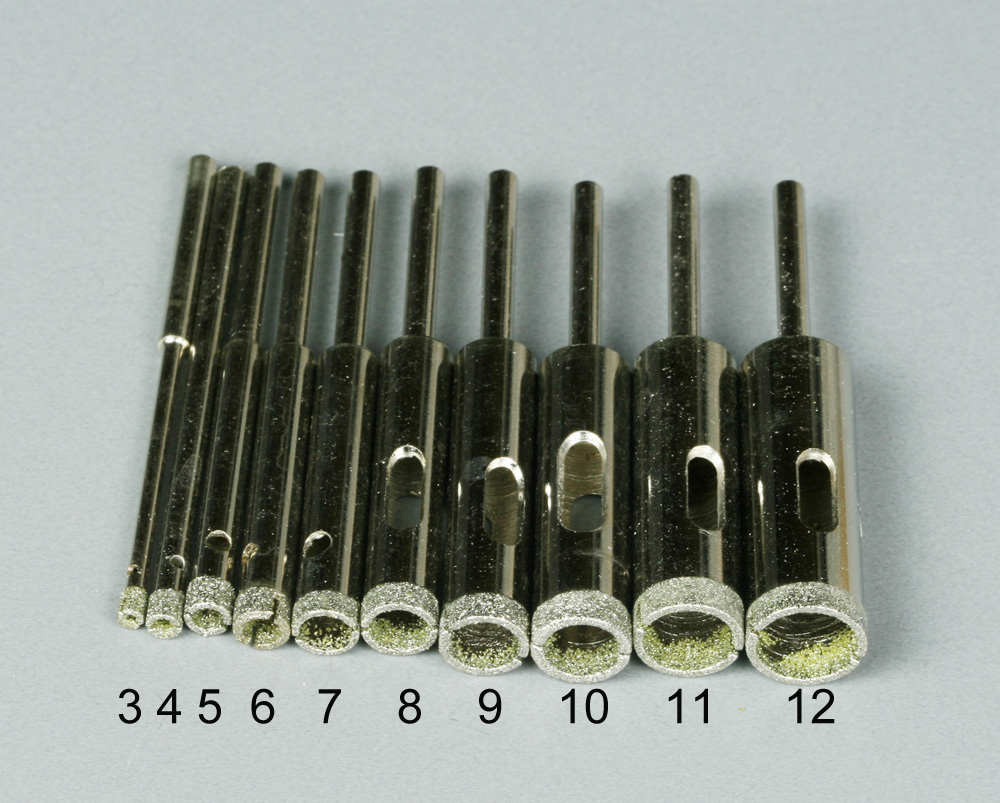 Diamanthohlbohrer grob Ø11 mm, Schaft 3,2 mm