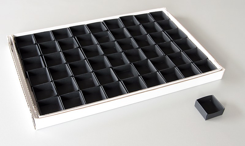 Faltschachteln schwarz für 54er Flat