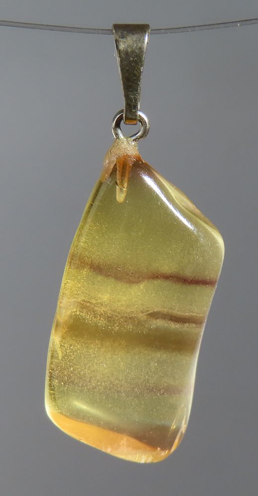 Fluorit Trommelstein-Anhänger mit 925 Silberöse