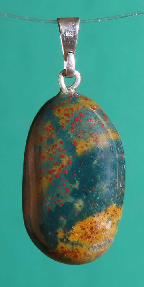 Heliotrop, přívěsek ve stříbře