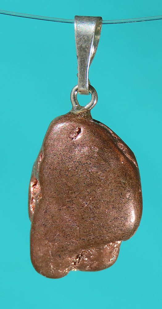Native Copper Pendant with 925 Silver Bail