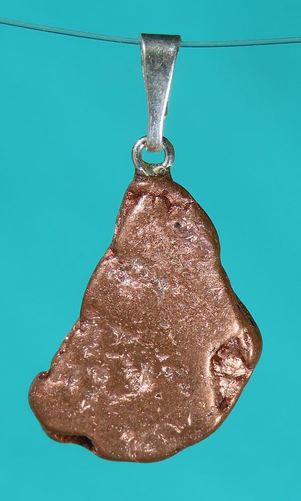 Native Copper Pendant with 925 Silver Bail
