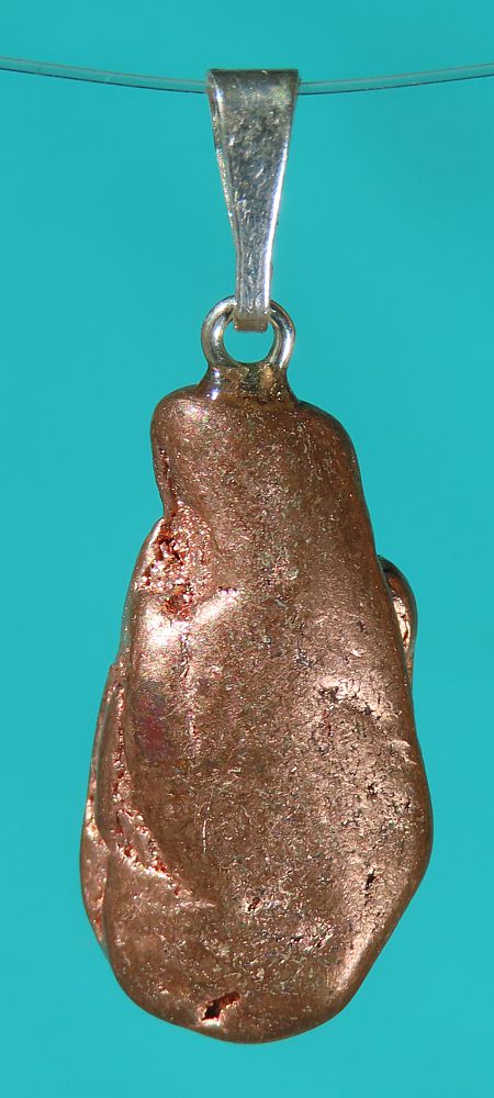Native Copper Pendant with 925 Silver Bail