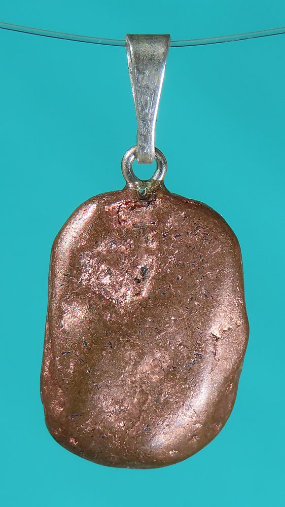 Native Copper Pendant with 925 Silver Bail
