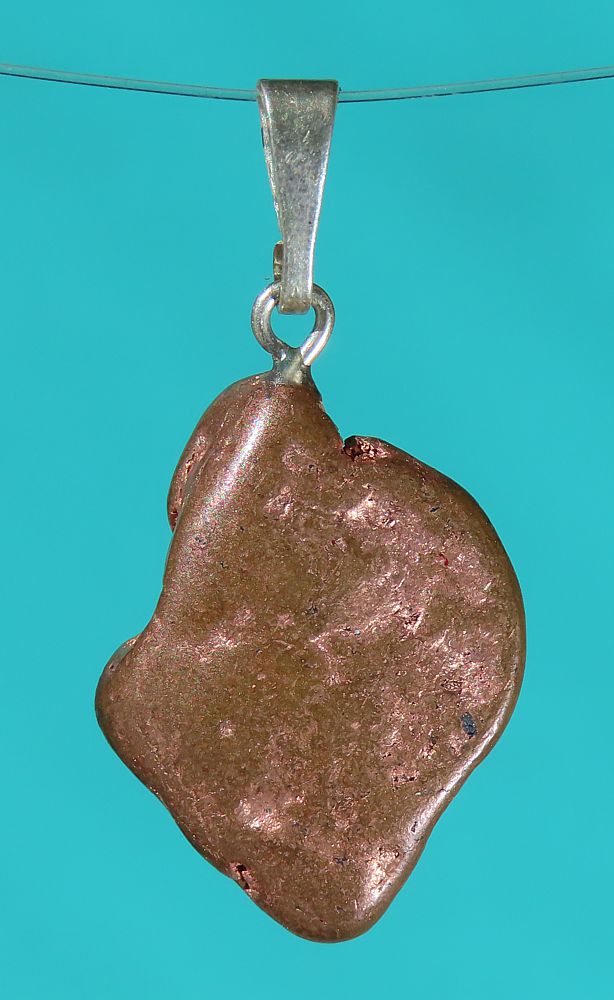 Native Copper Pendant with 925 Silver Bail