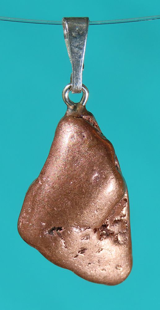 Native Copper Pendant with 925 Silver Bail