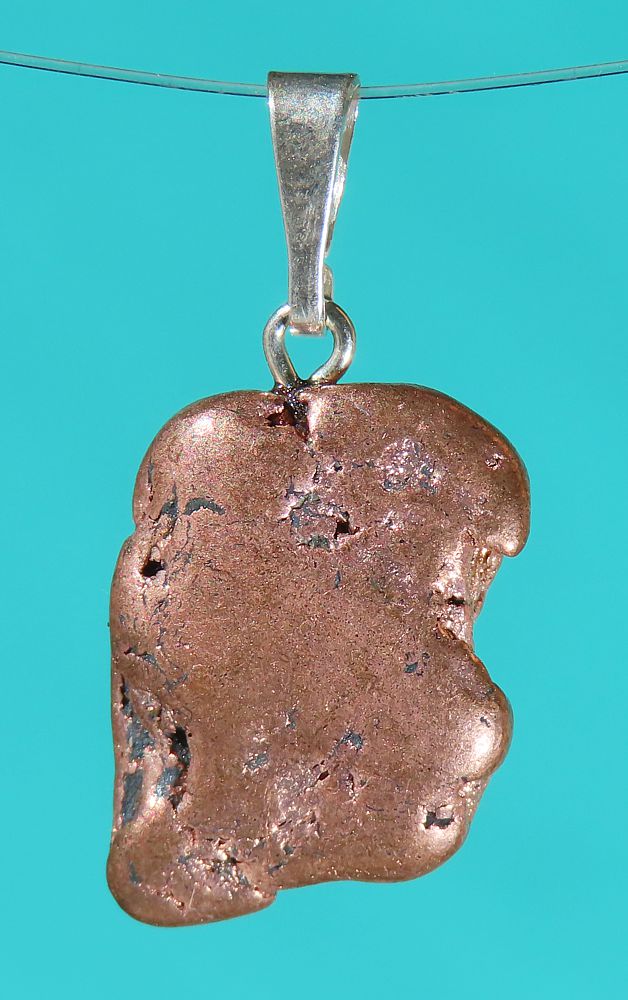 Native Copper Pendant with 925 Silver Bail