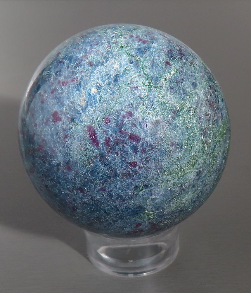 Kyanite-Ruby-Fuchsite Sphere 55mm
