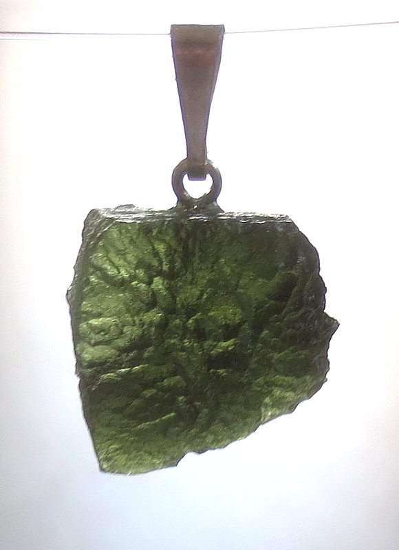 Moldavite pendant, rough