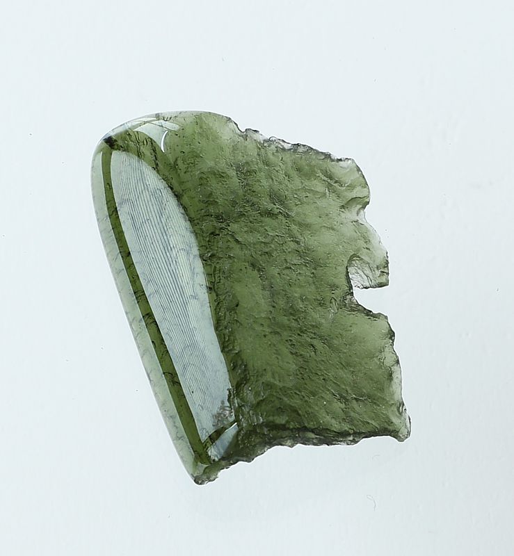 Moldavite partly polished