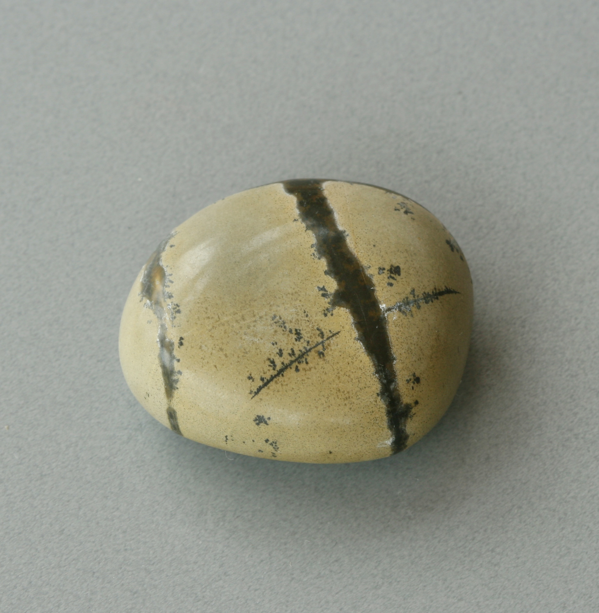 Porcelain jasper,dendritic,hand-polished