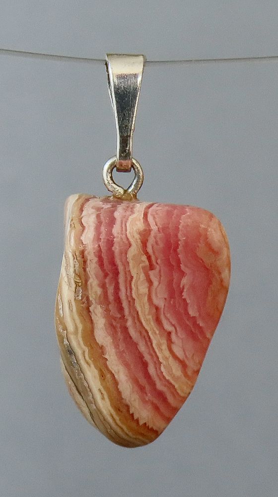 Rodochrozit - přívěsek ve stříbře