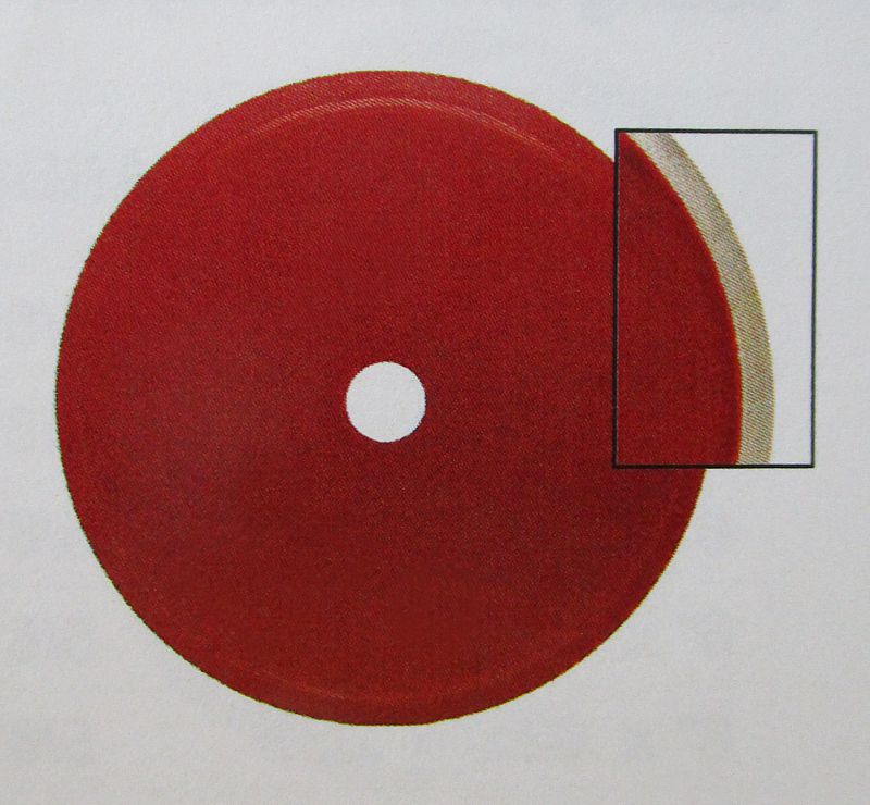 Rote Diamantscheibe, gesintert 250 mm, 1 mm