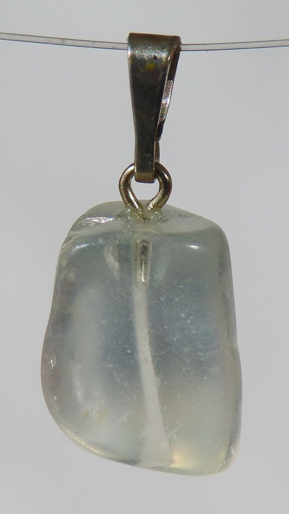 Topas Trommelsteinanhänger mit 925 Silberöse