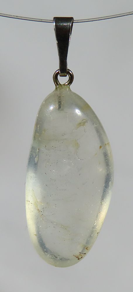 Topas Trommelsteinanhänger mit 925 Silberöse