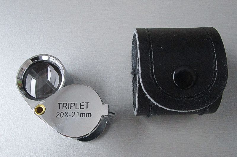 Chrome Round Body Triplet Jeweler's Loupe 20x