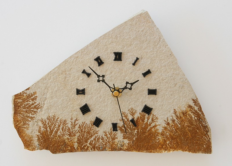 Clock made of Dendritic Shale from Solnhofen