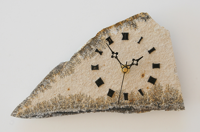 Clock made of Dendritic Shale from Solnhofen