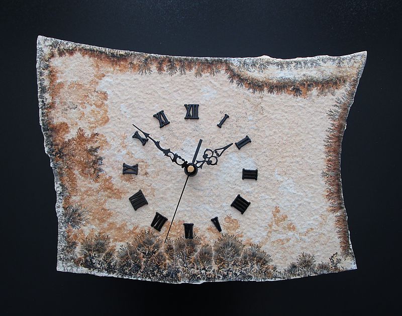 Clock made of Dendritic Shale from Solnhofen