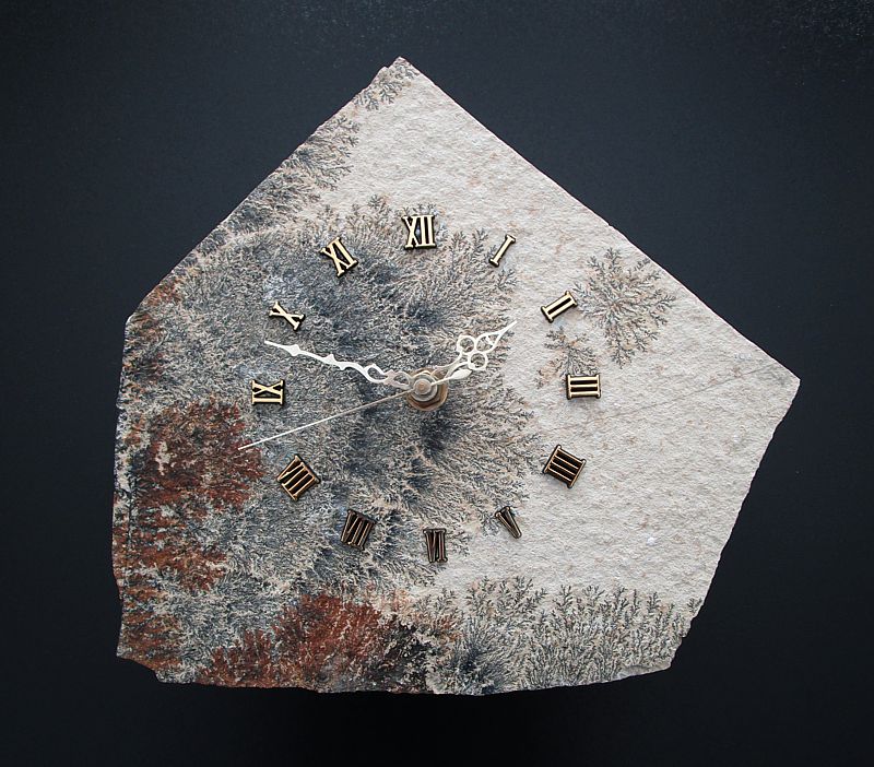 Clock made of Dendritic Shale from Solnhofen