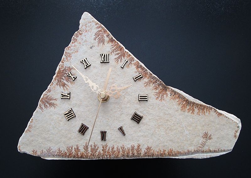 Clock made of Dendritic Shale from Solnhofen