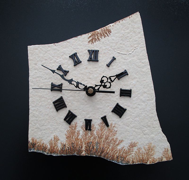 Clock made of Dendritic Shale from Solnhofen