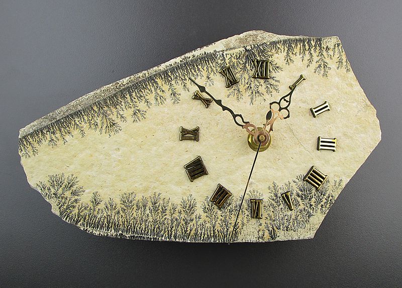 Clock made of Dendritic Shale from Solnhofen