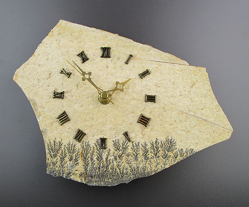 Clock made of Dendritic Shale from Solnhofen