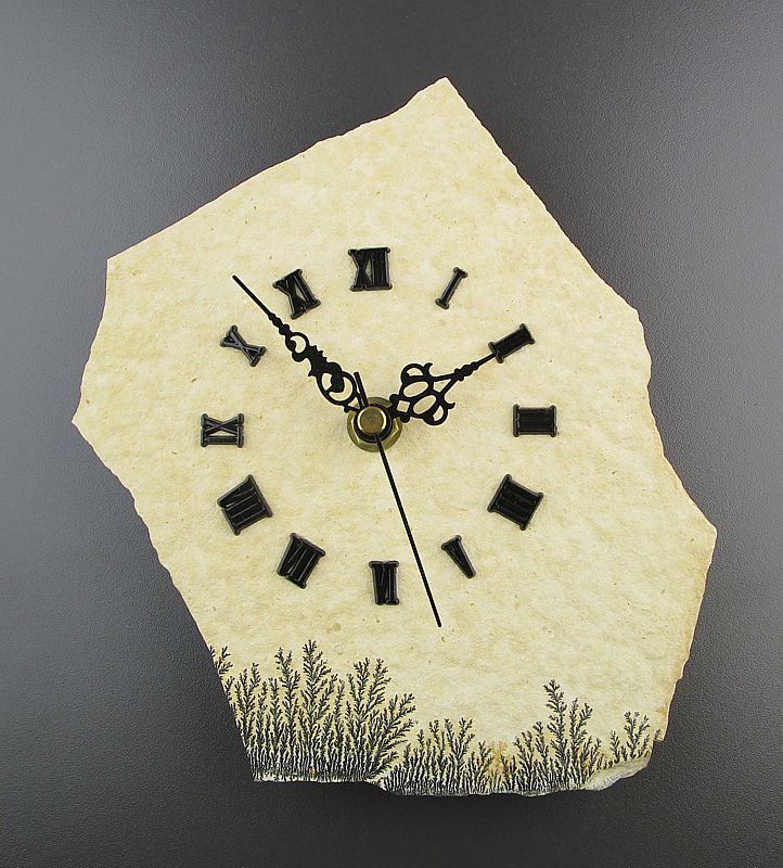 Clock made of Dendritic Shale from Solnhofen