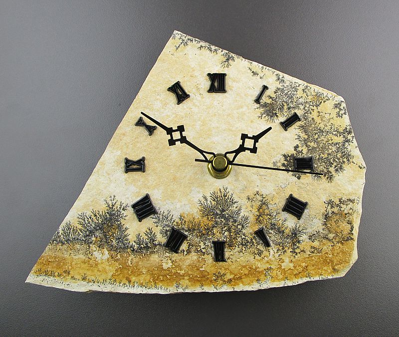 Clock made of Dendritic Shale from Solnhofen