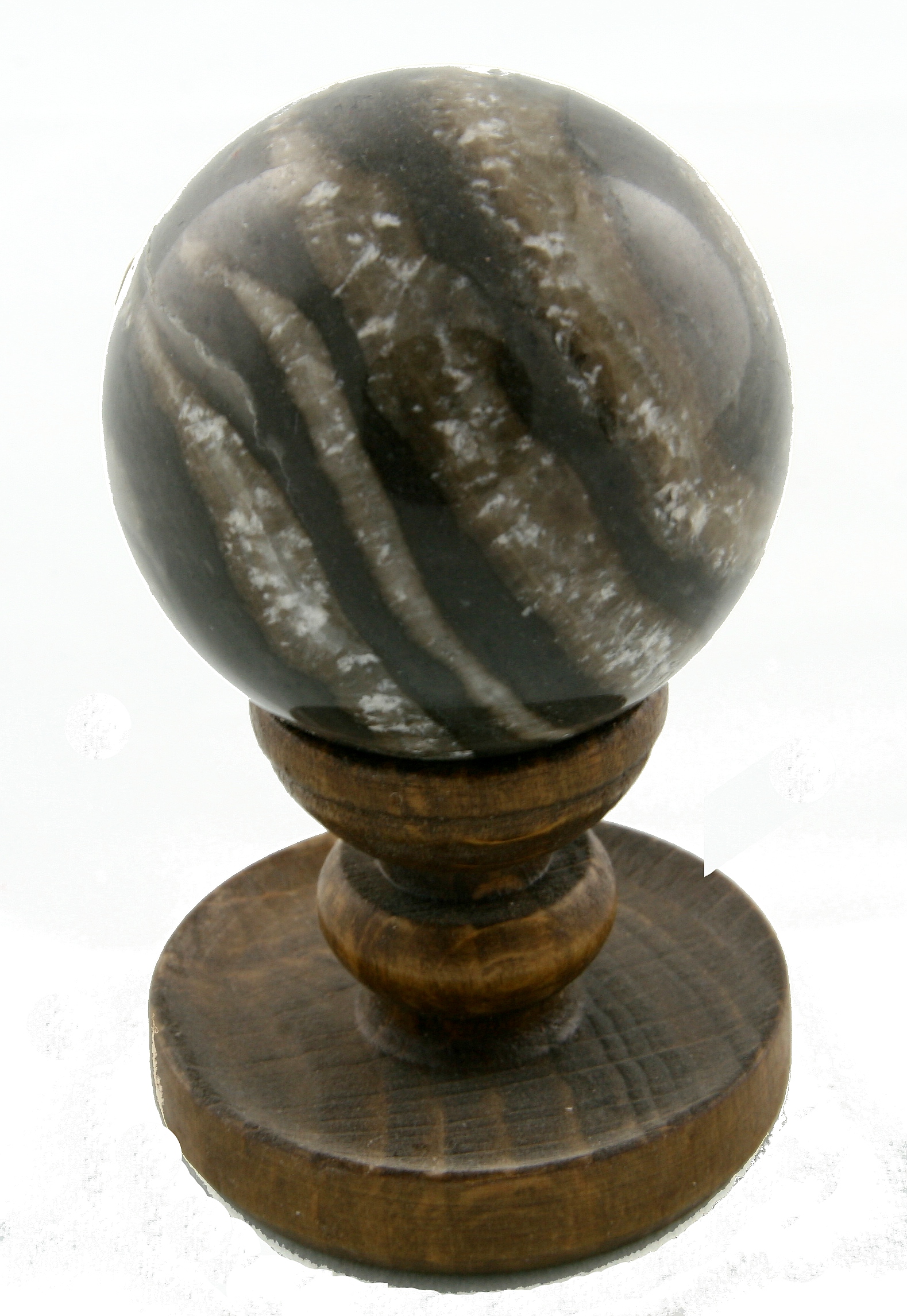 Zebra marble sphere