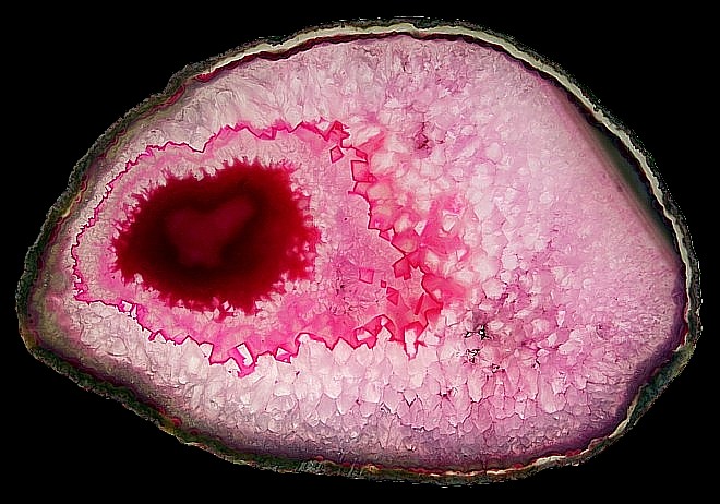 Achatscheibe pink