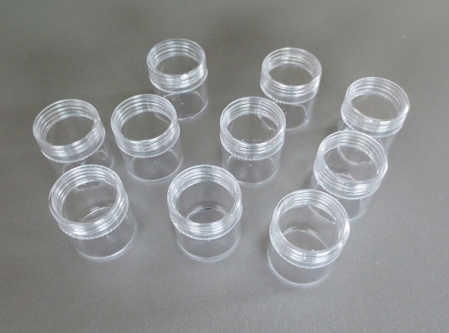 Kruhová plastová krabička 10ks