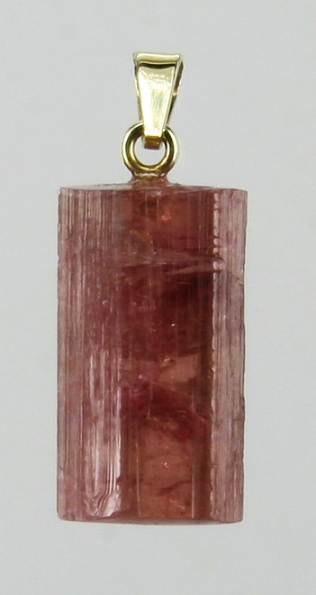 Anhänger Rubellit - (Turmalin rot)  Gold