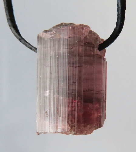 Rubellite (red Tourmaline) Pendant, with Leather String