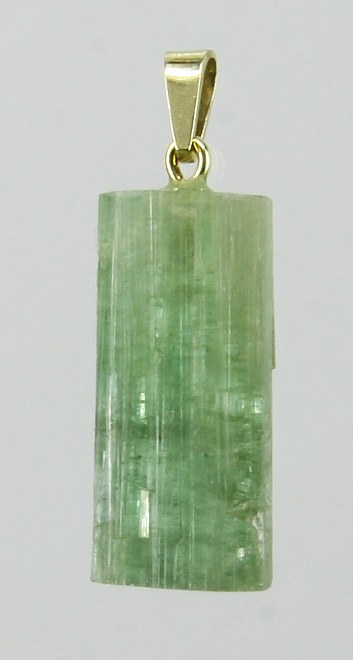 Anhänger Verdelith -(Turmalin grün) Gold