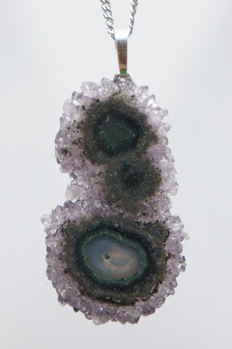 Ametystové slunce - přívěsek ve stříbře