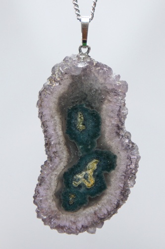 Ametystové slunce - přívěsek ve stříbře